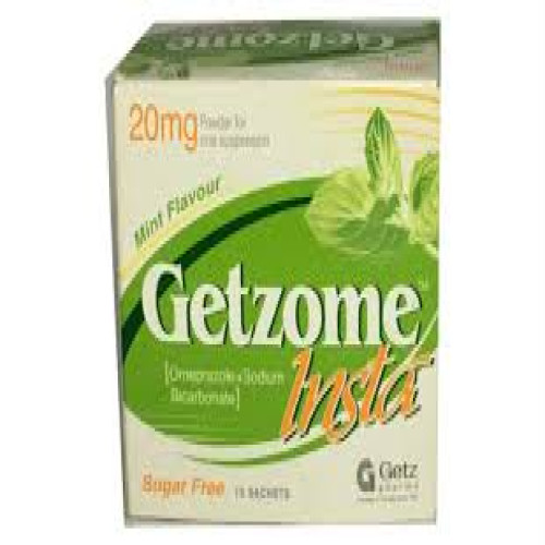 GETZOME Insta (Omeprazole 20mg+Sodium Bicarbonate 1680g) Tablet